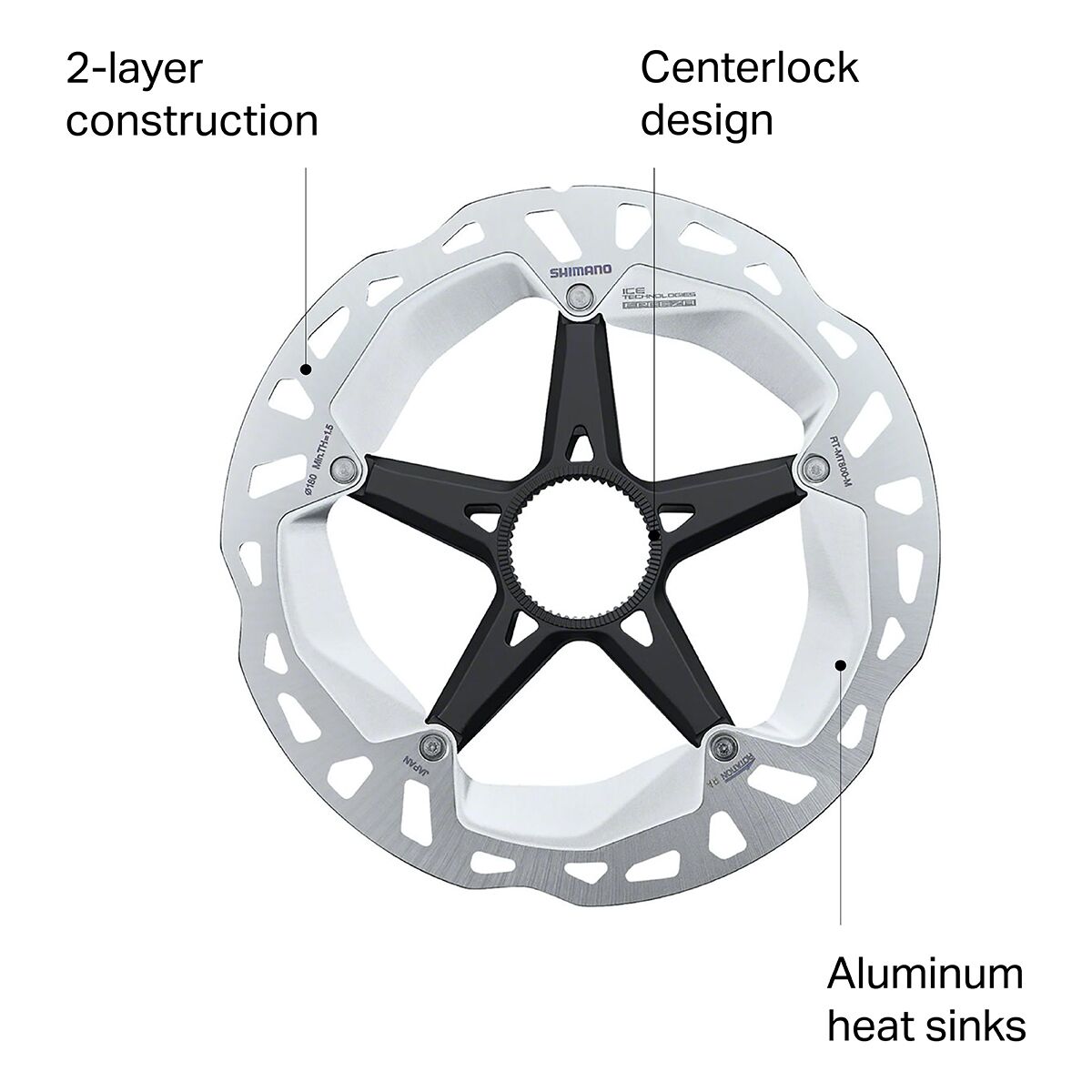 avond beddengoed Dragende cirkel Shimano XT RT-MT800 Centerlock Disc Rotor - Components